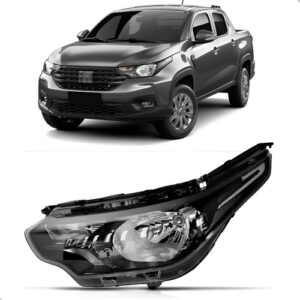 Farol Para Fiat Strada 2020 2021 2022 2023 Sem Led 1ª Linha Esquerdo/motorista