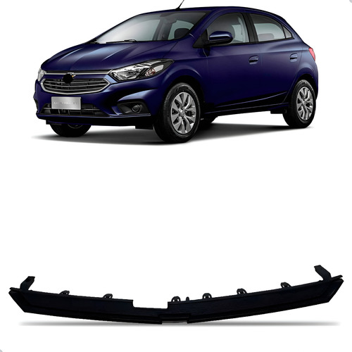 Grade Sup Onix Prisma 2017 A 2019 Friso Black Piano Completa Preto