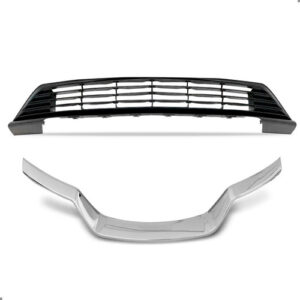 Kit Grade Para Etios 2017 A 2021 Inferior E Friso Cromado Preto