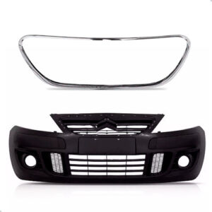 Parachoque C3 2009 A 2012 Dianteiro E Friso Moldura Cromada Preto