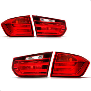 Jogo Sinaleira Bmw S3 320 328 2013 A 2015 Led Canto E Tampa Vermelho