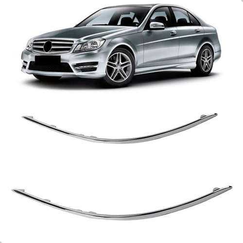 Par Friso Parachoque Para Mercedes C180 2012 A 2014 Diant.