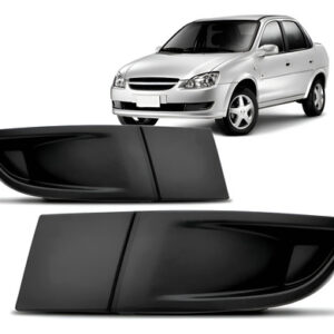 Par Moldura Milha Corsa Classic 2010 Até 2016 S/furo - Preto - Ambos Lados