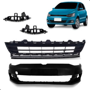 Kit Envolvente Fox 2015 A 2022 Dianteiro Com Guias E Grade Preto