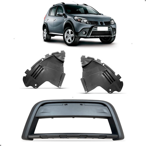 Defletor Para Sandero Stepway 2008 A 2014 C/moldura Central