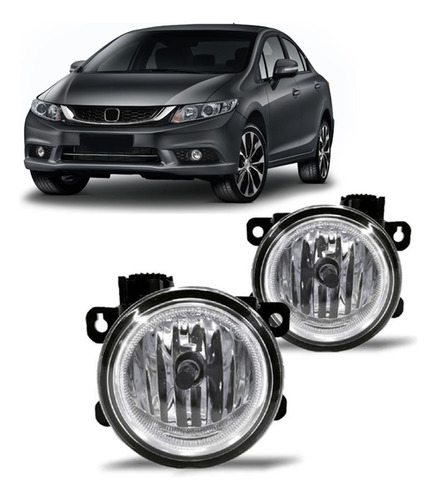 Kit Farol Milha Auxiliar Civic 2015 A 2016 Fit 2014 A 2017