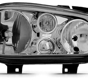 Farol Golf 98 A 06 Foco Duplo Sem Auxiliar Cromado 1ª Linha - Direito/passageiro