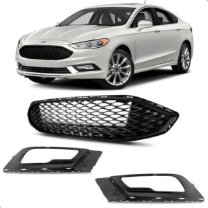 Kit Grade Ford Fusion 2017 A 2019 C/ Molduras Black Piano Preto