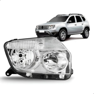 Farol Cromado Duster 2010 2011 2012 2013 2014 2015 1ª Linha Direito/passageiro