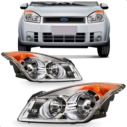 Par Farol Dianteiro Para Ford Fiesta 2008 2009 2010