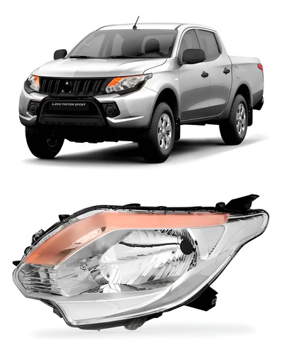 Farol L200 Triton 17 18 19 20 21 22 23 Pisca Ambar 1ª Linha - Esquerdo/motorista