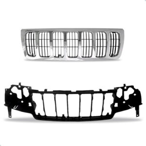 Kit Grade E Painel Mini Frente Grand Cherokee 99/03 Cromada