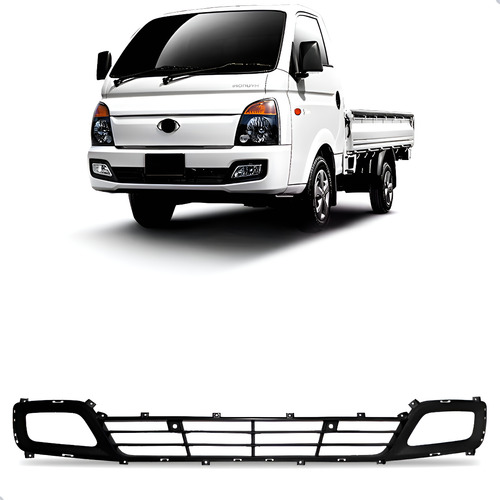 Tela Frontal Central Hr 2013 A 2024 Parachoque Dianteiro Preto