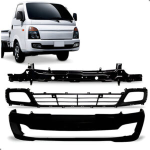 Kit Parachoque Dianteiro Para Hr 2013 A 2024 Com Alma Lamina Preto