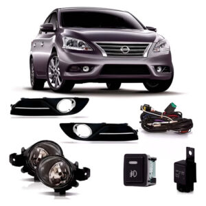Kit Farol Milha Neblina Sentra 2013 À 2016 Friso Cromado Transparente