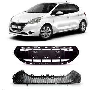 Kit Grade Superior + Inferior Para Peugeot 208 2012 Até 2016 Plástico