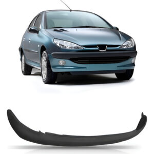 Moldura Parachoque Dianteiro Peugeot 206 1999 00 01 A 2004 Preto