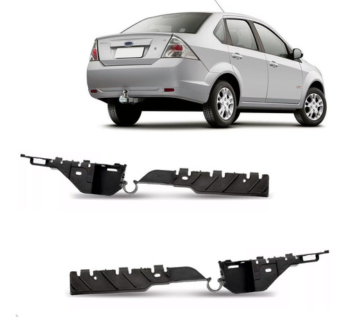 Par Guia Parachoque Traseiro Fiesta Sedan 2010 2011 A 2014