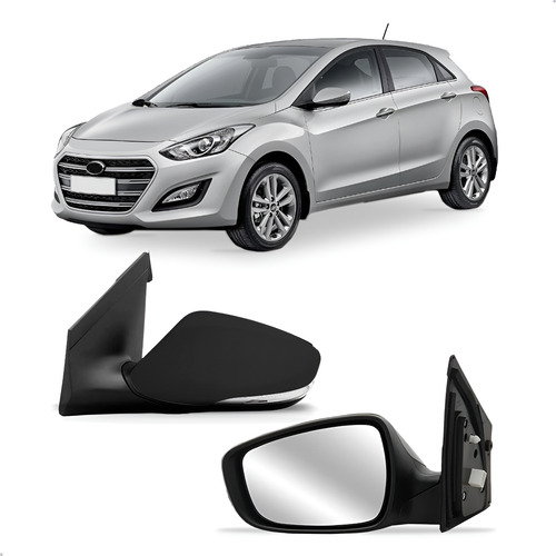 Par Retrovisor Externo Para I30 13 A 2016 Retratil Eletrico