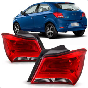 Par Lanterna Traseira Onix 2017 2018 2019 Vermelho