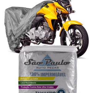 10 Capas Cobrir Moto Impermeável Proteção Uv M Mega Desconto Cinza