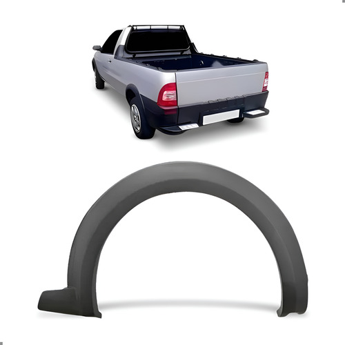 Alargador Vão De Roda Traseiro Strada Work/trek 2014 A 2019 Esquerdo - Motorista