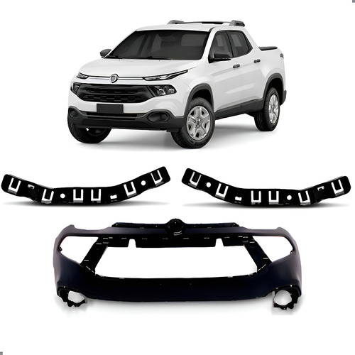 Parachoque Para Toro 2016 2017 A 2021 Dianteiro 1a Linha  Preto