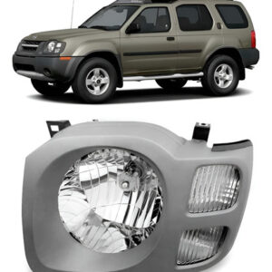 Farol Para Nissan Xterra 2004 A 2007 Moldura Cinza 1ª Linha Esquerdo/motorista