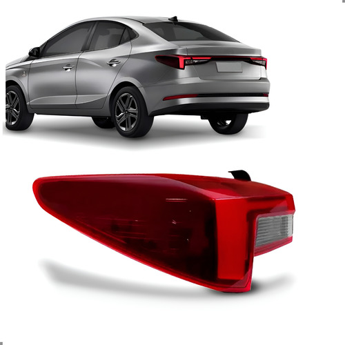 Lanterna Para Hb20 2023 2024 2025 Canto Com Led 1ª Linha Vermelho Esquerdo/motorista