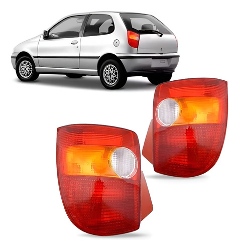 Jogo Sinaleira Traseira Palio 1996 1997 98 1999 2000 Tricolo Vermelho