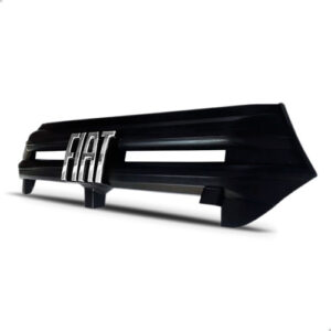 Tela Frontal Radiador Mobi 21 A 23 Preta C/ Emblema Cromado