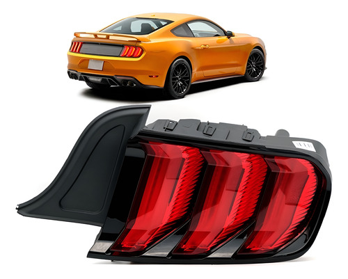 Lanterna Traseira Ford Mustang 2018 A 2019 Com Led 1ª Linha Direito Vermelho