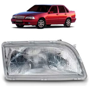 Farol Para Volvo S70 1997 1998 99 2000 Lente Raiada 1ª Linha - Direito/passageiro