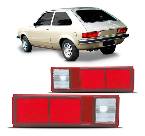 Par Lanterna Traseira Chevette 1980 1981 1982 Rubi Oferta