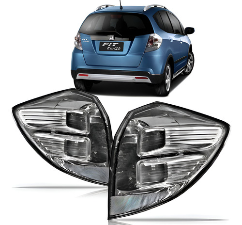 Par Sinaleira New Fit Twist 2009 Ate 2013 Fume Clara Cristal