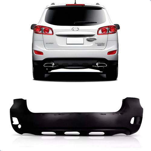 Envolvente Traseiro Santa Fé 2010 2011 2012 2013 Novo Preto