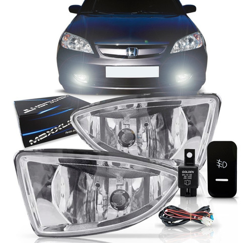 Kit Farol Milha Auxiliar Neblina Civic 04 2005 2006 Promoção