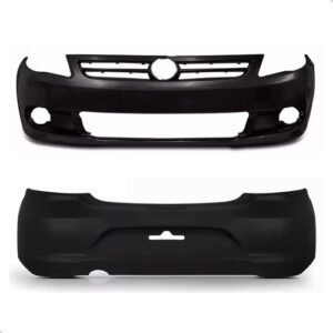 Parachoque Dianteiro E Traseiro Vw Gol G5 Gv 2009 A 2012 Preto