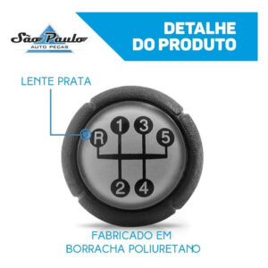 Manopla Bola Cambio Vectra Prisma Celta Nova Lente Prata