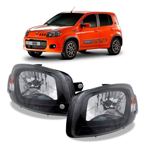 Par Farol Uno Novo Way 2010 A 2013 Mascara Negra