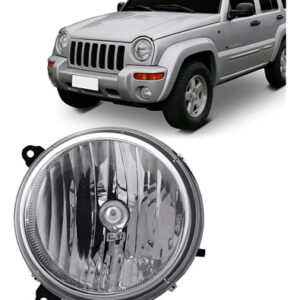 Farol Cherokee Sport 2004 2005 2006 2007 Cromado 1ª Linha - Direito/passageiro