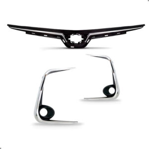 Kit Grades Corolla 2020 A 2024 Com Frisos Cromados Preto