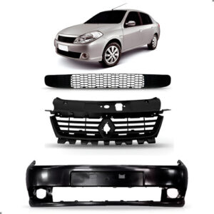 Kit Frente Parachoque Dianteiro Para Symbol 2009 A 2013 Preto