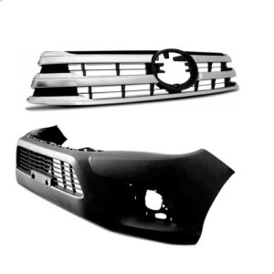Kit Envolvente + Grade + Kit Milha Hilux 2016 A 2018 Pickup Preto