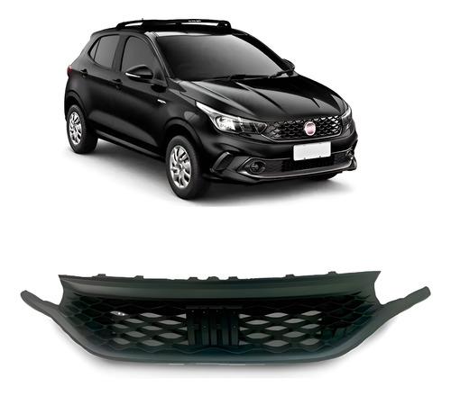 Grade Radiador Para Argo 2024 A 2025 Preta Preto