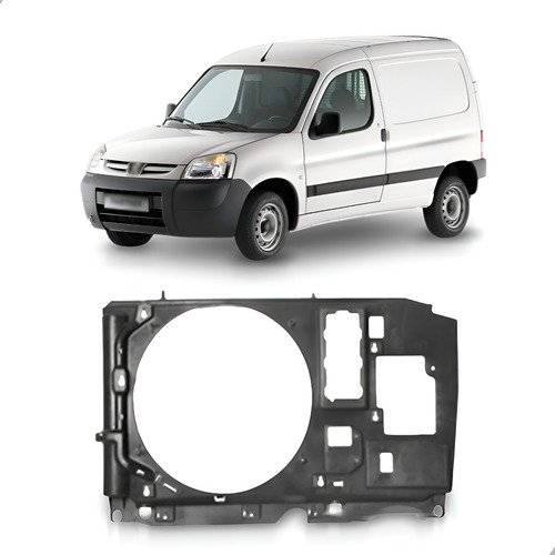 Suporte Radiador Para Peugeot Partner 1998 A 2008 Defletor Preto