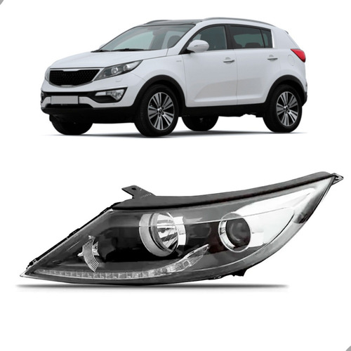 Farol Sportage 11 A 2016 Eletrico Sem Motor Com Led 1ª Linha Esquerdo/motorista