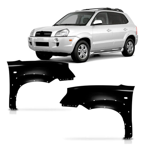 Par Paralama Com Furo Alargador Tucson 2005 A 2016