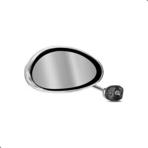Par Retrovisor Universal F-1 Lente Prata Cromado