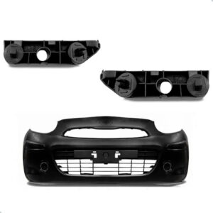 Parachoque Dianteiro March 2011 A 2013 Com Guias 1a Linha Preto